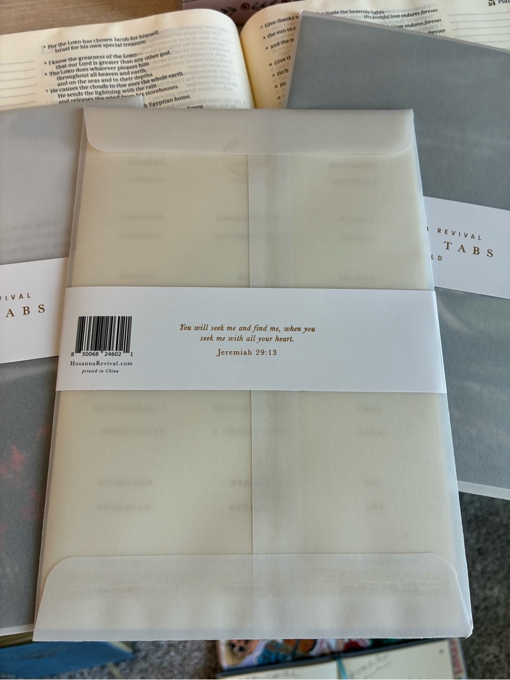 Hosanna Revival Bible Tabs-Gold or Black. See how they look on Bible in photos. - Picture 5 of 6